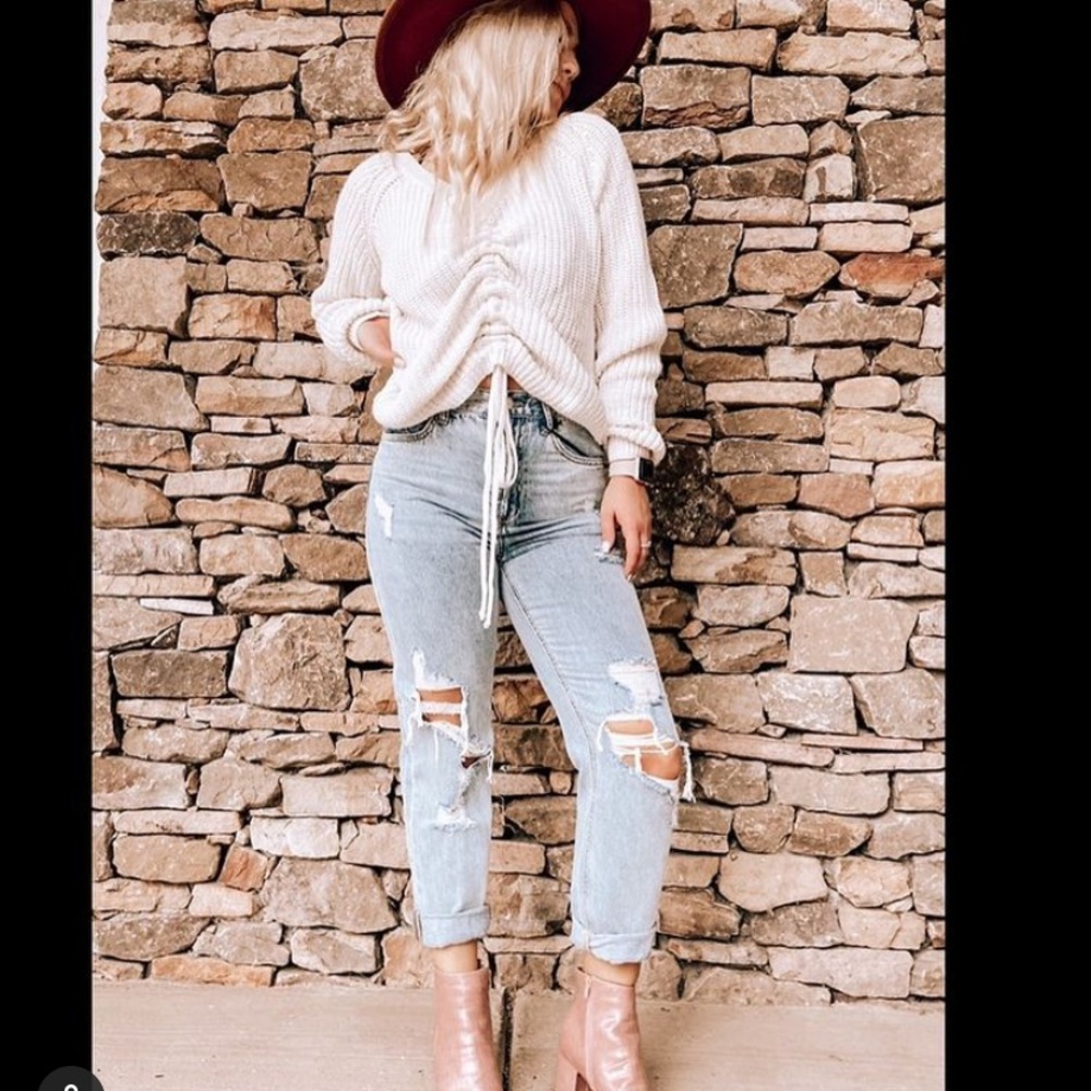 Cinched sweater